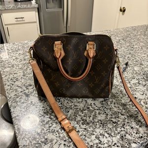 Louis Vuitton Speedy 25 bandouliere monogram with dust bag and lock/keys